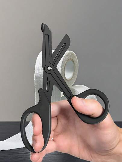 1 Adet Hemşirelik Personeli Kurtarma Makası, Travma Bandajı Acil İlk Yardım Makası Açık Hava İçin, Hemşirelik Kurtarma Aracı, Plastik Saplı Paslanmaz Çelik Bandaj Makası, Gazlı Bez İlk Yardım Makası Pratik Araç, Tatil Hediyesi Vermek İçin Siyah Noel, Okula Dönüş, Okul Malzemeleri