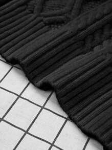 Jersey con cremallera de media cartera de manga larga de unicolor para hombres, otoño/invierno