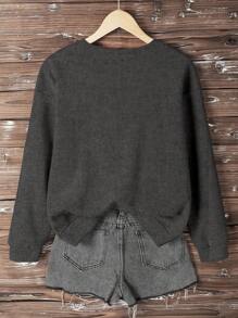 INAWLY Loose Casual Flower And Book Pattern Batwing Sweatshirt, Spring And Autumn,Long Sleeve Tops Graduation,Back To School Outfits,Graduation,Teacher Outfits For Women,Back To School Pullover Fall Outfit