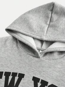 SHEIN Girlism Set de hanorac și pantaloni cu picioare largi pentru fete Tween