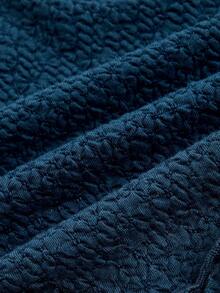 ROMWE Grunge Punk 1 件女式低胸吊带镂空露背修身吊带背心上衣 - 寶藍色 - 查看 4