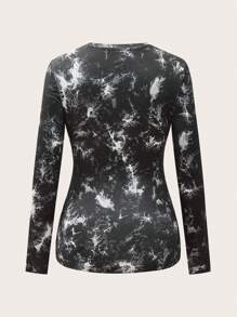 SHEIN 3 pièces/Set Top de maternité décontracté à col rond manches longues, ensemble de t-shirts moulants de grossesse - Multicolore - Voir 6