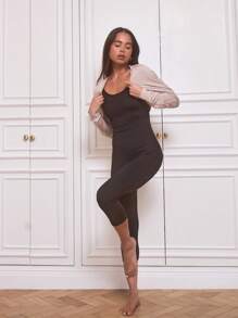 Musera Sport Knitted Bolero Top ,Padel, Tennis, Pickleball Gym - Brown - View 4