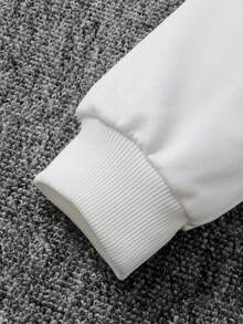 2 件套 Tween Girl Mimi Girl 蝴蝶结装饰印花运动衫和格子百褶裙套装，适合秋冬季日常穿着、学校和节日派对 - 彩色 - 查看 5