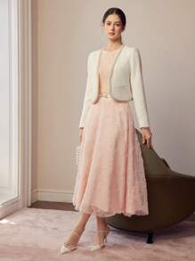 MOTF PREMIUM 100% PURE WOOL SOLID SLIM FIT RIBBED KNIT SWEATER, KNIT PULLOVER FALL WINTER - Dusty Pink - View 5