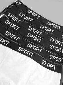 6 件装青少年男孩简约舒适字母松紧腰内裤