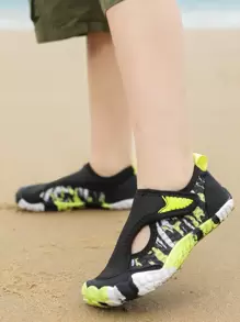 Unisex Children Water Shoes, Casual Beach Sandals, Non-Slip Swimming Shoes, Quick Dry - Black - View 2