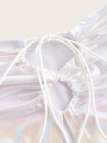 SHEIN ICON 1 pieza Top bandeau de mujer con ajuste ceñido, encaje y recubrimiento polarizado