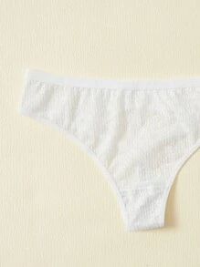 Quần lót dây ren trơn gợi cảm cỡ lớn - trắng - Xem 3