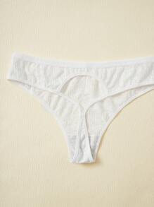 Quần lót dây ren trơn gợi cảm cỡ lớn - trắng - Xem 5