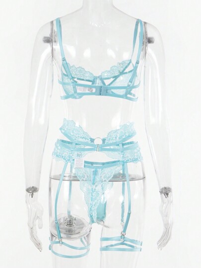 Seduluxe Women Verleidelijke Kanten Patchwork Hollow Out Lingerie Set, Pieces Going view 3