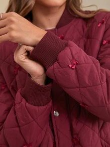 WESTFADE 蝴蝶结绗缝飞行员大衣