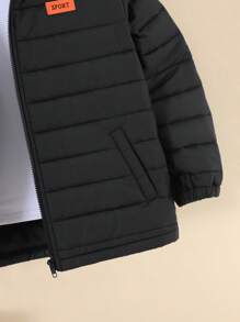 Tween Girls Loose Casual Plaid Comfortable Versatile Vest Padded Coat - Apricot - View 3