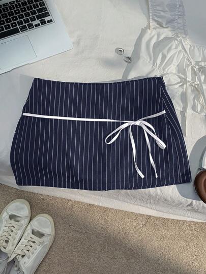 Comfortcana Leggings cortos con falda adherida y cintura anudada para el otoño