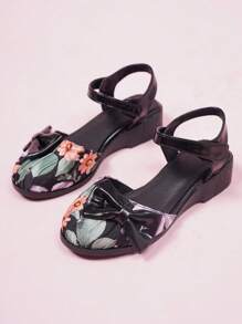 Sandalias planas y ligeras, cómodas y transpirables con diseño de cuña y puntera redonda, para niñas/niños en estilo de moda casual y lindo - Multicolor - Ver 2