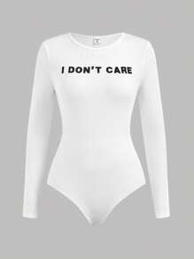 SHEIN Girlism 青少年女孩两件套街头秋冬白色圆领长袖百搭休闲日常口号印花紧身衣和裤子适合返校 - 灰色 - 查看 14