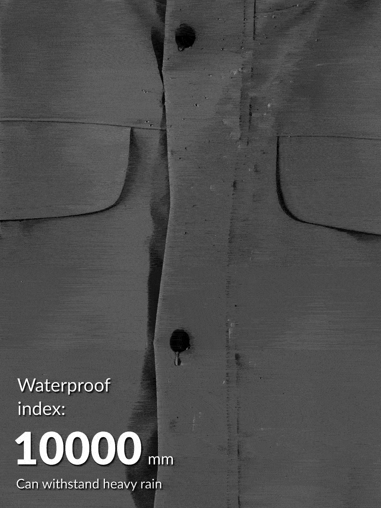 In My Nature 户外女式无氟防水雨衣，适合露营、徒步旅行和通勤 - 黑色 - 查看 3