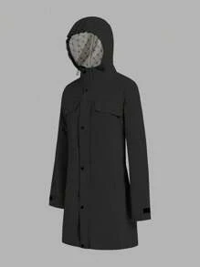 In My Nature 户外女式无氟防水雨衣，适合露营、徒步旅行和通勤 - 黑色 - 查看 8