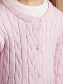 PrepCrw Kleine Mädchen Lässig süßer einfarbiger Rüschen-Saum Cardigan, Herbst