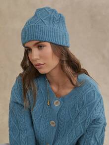 WESTFADE 粗针织帽 - 藍色 - 查看 6