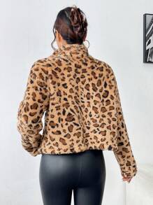 Chiquease Casual lichtgewicht jack met luipaardprint voor dames
