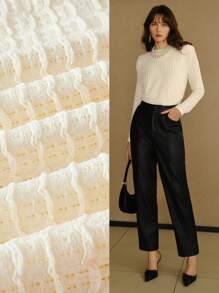 MOTF STUDIO SOLID TEXTURED RUCHED SIDE TEE