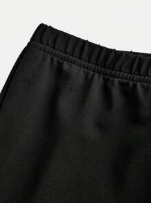 SHEIN Girlism Set de hanorac și pantaloni cu picioare largi pentru fete Tween
