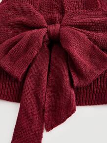 SHEIN MOD Red Sexy Women Knit Sweater, Autumn/Winter Hollowed Costumes Women Sexy Women Top Concert Women Queen Of Hearts - Red - View 3