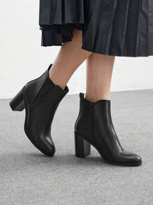 CUCCOO BIZCHIC Women's Fashionable Pointed Toe High Heel Daily Wear Short Boots For And Spring Shoes Spring Break Easter