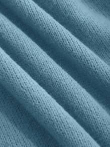 DAZY Women's Solid Color Loose V-Neck Long Sleeve Sweater, Casual Everyday Wear, Autumn/Winter,Fall Women Clothes