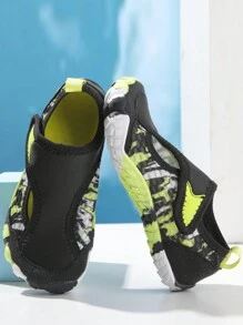 Unisex Children Water Shoes, Casual Beach Sandals, Non-Slip Swimming Shoes, Quick Dry - Black - View 7