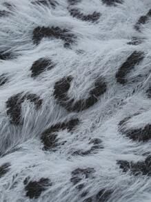 DAZY Cropped Leopard Print Sweater, New Arrival For Autumn,Long Sleeve Tops,Fall Women Clothes - Blue - View 5