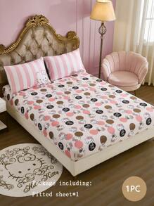 HELLO KITTY AND FRIENDS | SHEIN 全身可爱卡通印花床笠 - 彩色 - 查看 3