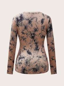 SHEIN 3 pièces/Set Top de maternité décontracté à col rond manches longues, ensemble de t-shirts moulants de grossesse - Multicolore - Voir 12