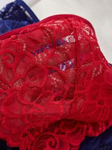 3pcs/Set Minimalist Romantic Lace Women's Panties Lingerie