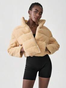 Lumivelle Women's Minimalist Warm Padded Padded Coat Clothes Winter