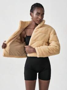 Lumivelle Women's Minimalist Warm Padded Padded Coat Clothes Winter
