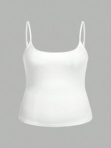 Comfortcana 3pcs/Set Plus Size Women Casual Tight Fitting Camisole Tops, Suitable For Summer - Multicolor - View 3