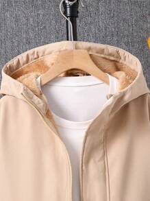Chaqueta de forro mullido de longitud media para niño preadolescente, ropa de abrigo casual asequible adecuada para ir al trabajo, la escuela, el uso diario, los deportes y los viajes, para otoño/invierno