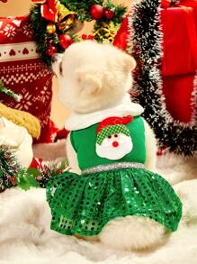 PETSIN Váy thú cưng lấp lánh màu xanh lá cây Giáng sinh - Nhiều màu - Xem 2