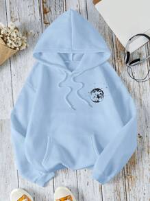 INAWLY Sudadera con capucha con estampado gráfico, casual de uso diario, de manga larga