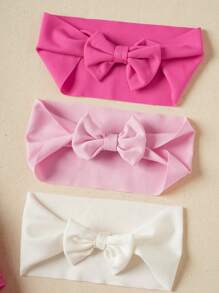 Souflis Souflis 3 件套女婴套装：蝴蝶结装饰高腰短裤和头带，可爱春夏 - 彩色 - 查看 3