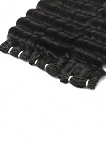 Density Pro 3Pcs Deep Wave Premium Human Hair Bundles 60g/Pc Single Weft Unprocessed Raw Hair Extensions