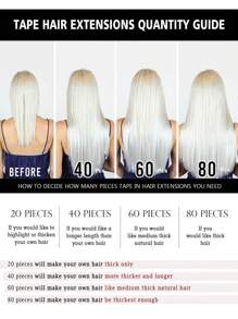 Premium Tape In Hair Extensions Human Hair Skin Weft Tape In Straight Thick Natural Hair Extensions Tape In Hair Tape Ins Hair Extensions - S1 - View 5