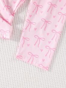 2pcs/Set Young Girl Casual Butterfly Print Long Sleeve Cardigan & Pants Pajama Set, Fashion And Comfortable Girls Pajama Sets Silkgirls Silk Pajama Setskids Silk Pajama Set