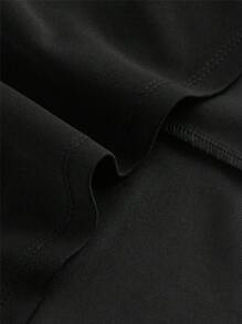 SHEIN MOD Plus Size Women's Lace Collar Bow Chain Decor Detachable Black Tank Top, Back To School, Black Top, Women Vintage, Lace Top, 90s Fashion, Elegant Tea Party Top, For Summer - Black - View 4