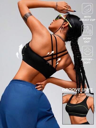 Innovista 撞色拼接运动文胸，日常休闲运动服，中等支撑，适合瑜伽、普拉提、高强度间歇训练、办公室健身、跑步、拳击等各种场合，秋季运动服，舒适透气，功能性网眼面料，镂空交叉后背设计，适合有氧运动、健康运动，适合在、Reels、FYP、INSTA、OOTD等平台上分享，适合各种场合，包括节日活动。蓝色和紫色系，适合职场妈妈、健身、运动、运动表现等，适合女性，秋季穿搭，清爽浅蓝色，实用时尚，秋冬运动服。