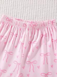 2pcs/Set Young Girl Casual Butterfly Print Long Sleeve Cardigan & Pants Pajama Set, Fashion And Comfortable Girls Pajama Sets Silkgirls Silk Pajama Setskids Silk Pajama Set