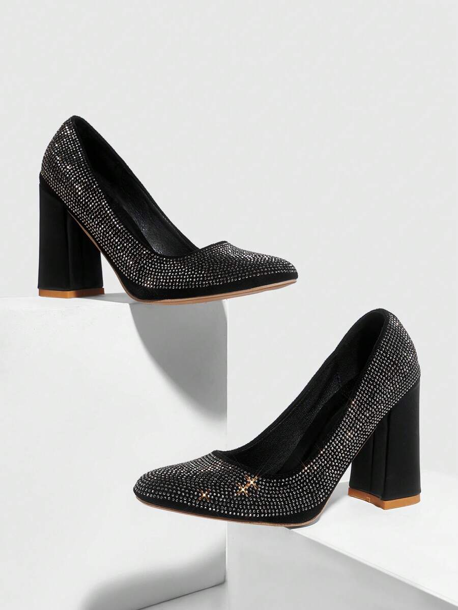 CUCCOO SZL 女士粉色时尚高跟鞋 - 黑色 - 查看 1