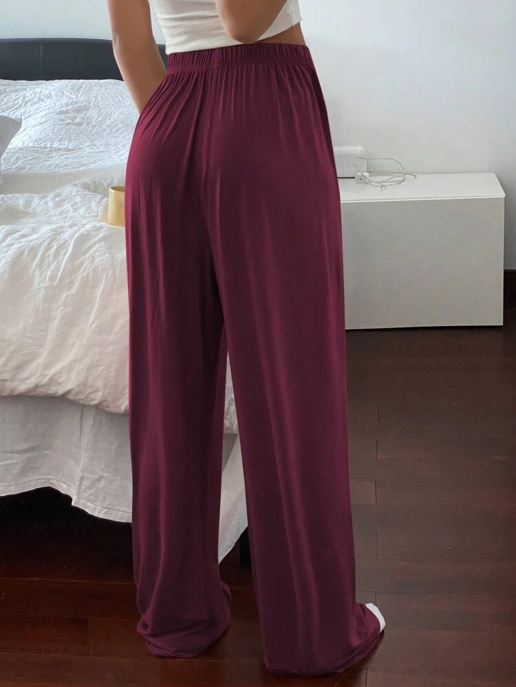 Minimalist Comfortable Draping Loose Straight-Leg Loungewear Pants, Fall Pajama, Winter